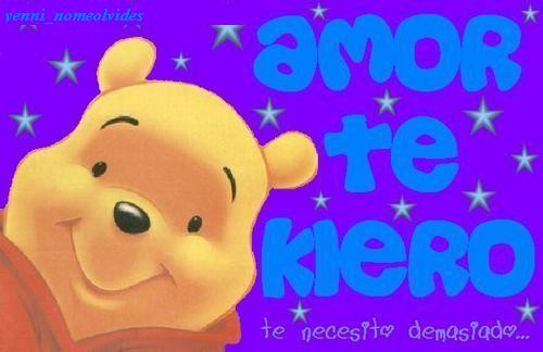 Imágenes de Winnie Pooh con mensajes tiernos de amor | Imágenes para  whatsapp