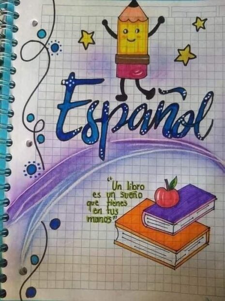 Portadas para Español: Ideas fáciles y dibujos bonitos | Imágenes para  whatsapp
